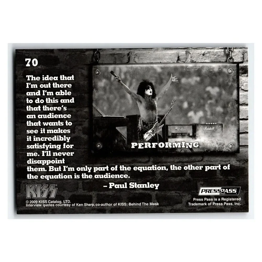 KISS Paul Stanley Performing 2009 Doctrine Press Pass 70